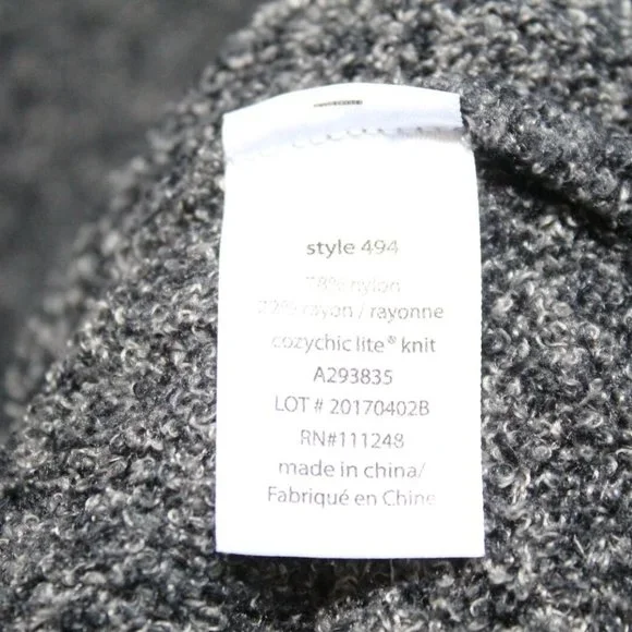Barefoot Dreams CozyChic Lite Montecito Cardigan 494 Heathered Gray 2X/3X H11948 - Picture 6 of 10